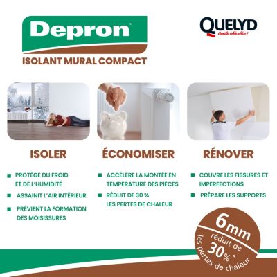 Polystyrène extrudé Quelyd Depron 100 x 100 cm, ép.6 mm (carton de 10 plaques de 1m²)