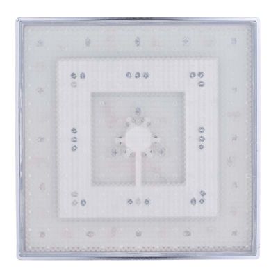 Pommeau De Douche LED Carré 8 Pouces – Lumière 3 Couleurs Changeantes Selon Température, Effet Pluie Relaxant