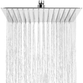 Pommeau de Douche Anti-Calcaire, Tête de Douche Pluie Economiseur d'Eau avec Buse en Acier Inoxydable 12 pouces/30cm finition Chr