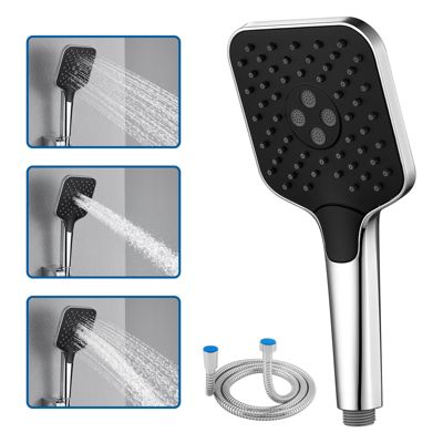Pommeau de douche avec 3 modes de jet Pomme de douche + 1.5m flexible Auralum Max Kit de douche
