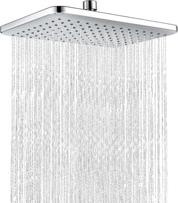 Pommeau de douche carré, pommeau de douche cascade en acier inoxydable, pommeau de douche fixe