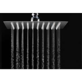 Pommeau de douche effet pluie DPG2023 extra plat, 20 x 20 cm, chromé