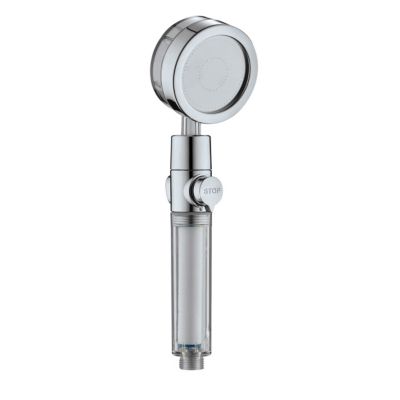 Pommeau de douche filtrant 1 jet, gris, plastique ABS MSV