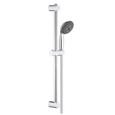 Pommeau de douche GROHE Quickfix Vitalio Start 100 3 jets avec barre et flexible + nettoyant GrohClean