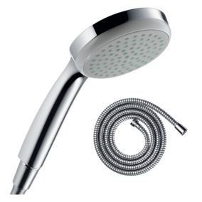 Pommeau de douche HANSGROHE Croma 100 EcoSmart chromé + flexible de douche 1,25 m HANSGROHE Metaflex chromé