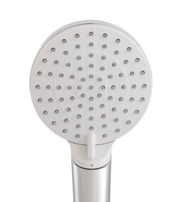 Pommeau de douche Hansgrohe Crometta 2 jets coloris blanc et chrome en plastique ABS et polypropylène