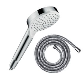 Pommeau de douche HANSGROHE Crometta + Flexible Metaflex 160 cm chromé