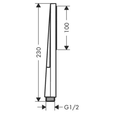 Pommeau de douche HANSGROHE Pulsify E 100 EcoSmart bronze brossé + flexible de douche HANSGROHE Designflex 160 cm bronze brossé