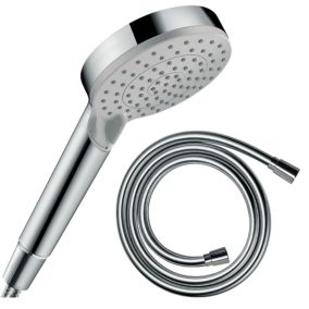 Pommeau de douche HANSGROHE Vernis Blend 100 EcoSmart Vario chromé + flexible de douche 1,60 m HANSGROHE Isiflex chromé