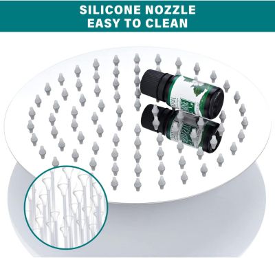 Pommeau de douche rond en acier inoxydable, pommeau de douche de 20 cm