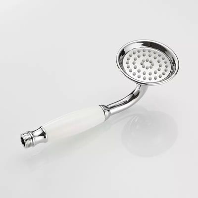 Pommeau de douche traditionnel en laiton chromé et céramique de  pour salle de bain