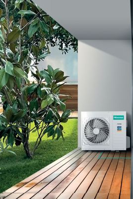 Pompe à chaleur air/air multisplit 3 postes unité extérieure Hisense 5,2W blanc