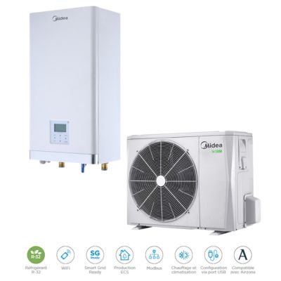 Pompe à chaleur Air / Eau Ensemble M-THERMUR A 8 8.3kW - MIDEA - MIDMTHERMUR8