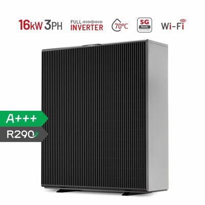 Pompe à chaleur air-eau monobloc Zealux Inverboost Plus 16kW triphasé R290 WiFi, chauffage eau chaude rafraîchissement A+++.