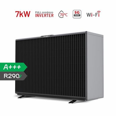 Pompe à chaleur air-eau monobloc Zealux Inverboost Plus 7kW R290 WiFi, chauffage eau chaude et rafraîchissement A+++.