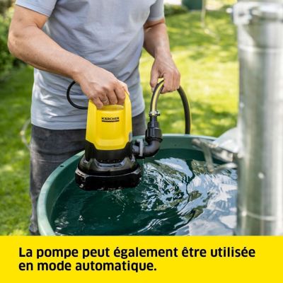 Pompe d'Evacuation pour Eaux Chargées, Débit 9500 l/h, Profondeur Max. 7 m