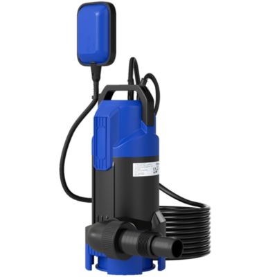 Pompe d'évacuation eau chargée 20000l/h 750W profondeur d'immersion 7m bleu noir