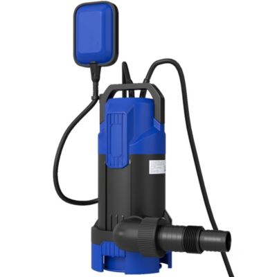 Pompe d'évacuation eau chargée 20000l/h 750W profondeur d'immersion 7m bleu noir