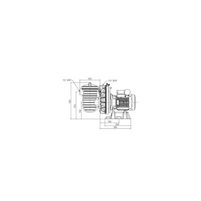 Pompe de filtration - 1,5 cv tri moteur ie3 - 23 m3/h Pentair P-STRHD-153E3 la sta-rite hd