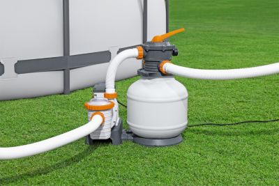Pompe de filtration à sable + diffuseur ChemConnect™ Bestway piscines hors sol 8 327 L/h