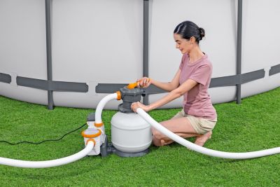 Pompe de filtration à sable + diffuseur ChemConnect™ Bestway piscines hors sol 8 327 L/h