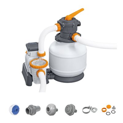 Pompe de filtration à sable + diffuseur ChemConnect™ Bestway piscines hors sol 8 327 L/h