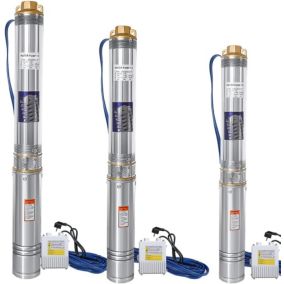 Pompe de Puits Profond 1,10 kW Inox, 4000 L/h, 81 m de Refoulement