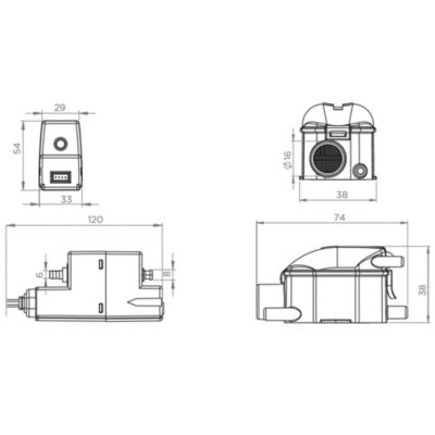 Pompe de relevage pour climatiseur 8kW Sanicondens Clim Mini S