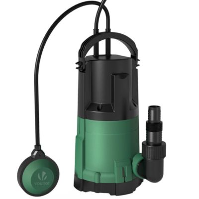 Pompe evacuation 3 en 1 pour eaux chargees 13500L/H profondeur 7m vert VOUNOT