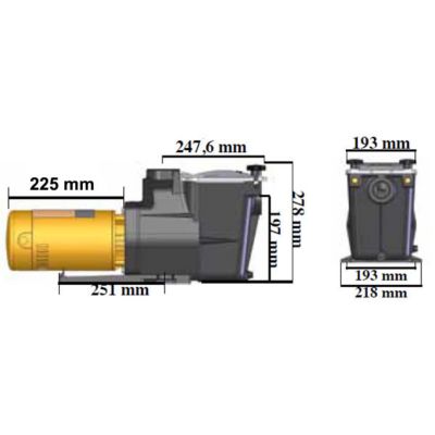 Pompe à filtration 1.5 cv, 18 m3/h mono 2 Hayward SP2616XE221