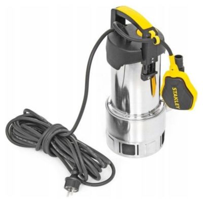 Pompe immergée Eaux Usées 1100W - Pompe Vide Cave Flotteur Intégré Débit max 16500 l/h Elévation 10.5m STANLEY