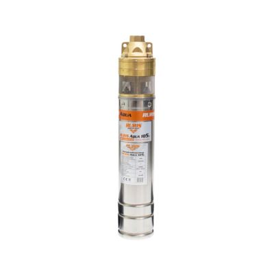 Pompe submersible de forage RURIS Aqua 105 4 pouces inox 1500 W, refoulement 140 m, eaux claires, puits et forages profonds