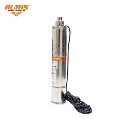 Pompe submersible de forage RURIS Aqua 40, 750 W, debit 1880 l/h, refoulement 100 m, cable 15 m, eaux claires, puits et forages