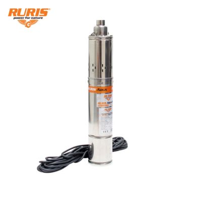 Pompe submersible de forage RURIS Aqua 40, 750 W, debit 1880 l/h, refoulement 100 m, cable 15 m, eaux claires, puits et forages