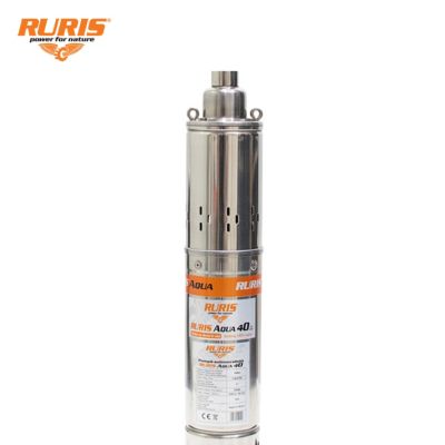 Pompe submersible de forage RURIS Aqua 40, 750 W, debit 1880 l/h, refoulement 100 m, cable 15 m, eaux claires, puits et forages