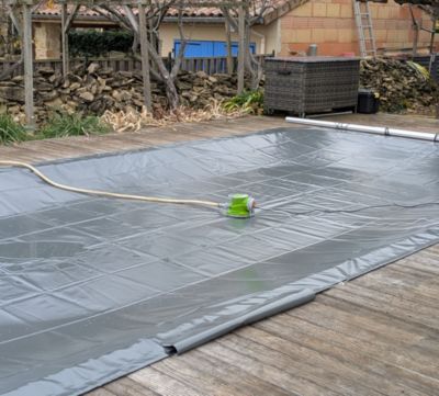 Pompe Vide Cave Automatique - Spéciale bâche couverture de piscine - Totalement autonome - POOLCO