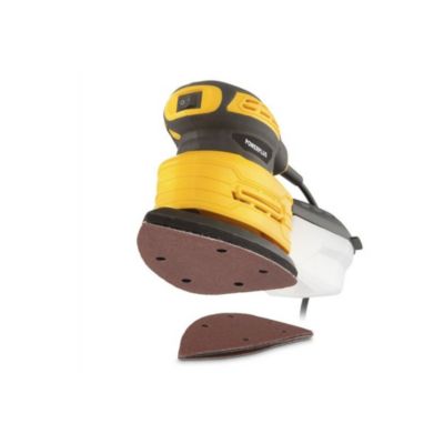 Ponceuse a main - POWERPLUS - POWDP50200 - 180 W - Pour gaucher et droitier - Livrée avec 5 feuilles de papier abrasif