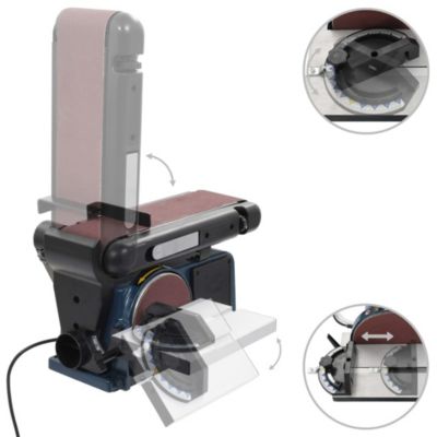 Ponceuse à disque et à bande électrique 370 W 150 mm vidaXL