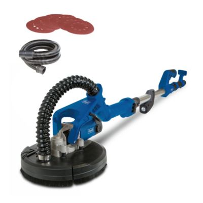 Ponceuse DS920 Scheppach télescopique mur plafond - 710W - 225 mm - LED - tuyau aspiration 4 m - 6 abrasifs