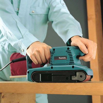 ponceuse electrique à bande makita 76X457 sans batterie 230.0 V 650 avec fil