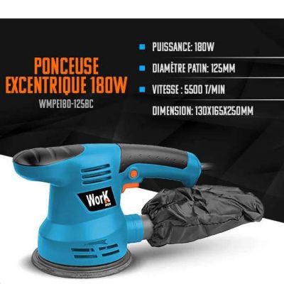 Ponceuse excentrique electrique work men 180 W 230 V