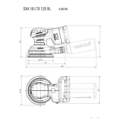 Ponceuse excentrique filaire sxa 18 ltx 125 bl metabo 18 V | Castorama