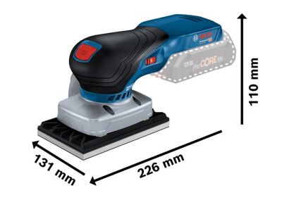 Ponceuse excentrique sans fil GSS 18V-13 80x130 mm - sans batterie ni chargeur - 06019L0101