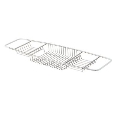 Pont de baignoire MSV coloris gris en acier inoxydable l.68,5 x H.5,5 cm
