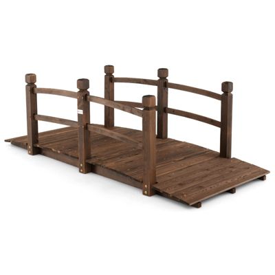 Pont de Jardin en Bois de Sapin, avec Balustrade et Fond Renforcé, Pont ...