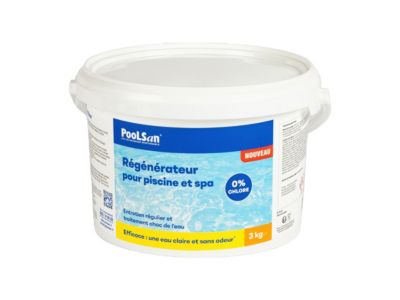 PooLSan - Désinfection Sans Chlore - Pour la Désinfection de Votre Eau de Piscine ou de Spa - Seau Régénérateur 3kg