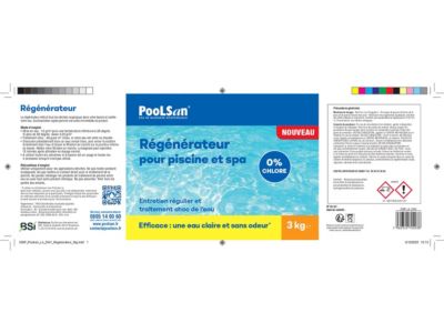 PooLSan - Désinfection Sans Chlore - Pour la Désinfection de Votre Eau de Piscine ou de Spa - Seau Régénérateur 3kg