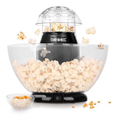 POP50 BK Machine à popcorn 1200W Sans huile Bol démontable 60 g de pop corn en 3 minutes Cuisson à air chaud Duronic