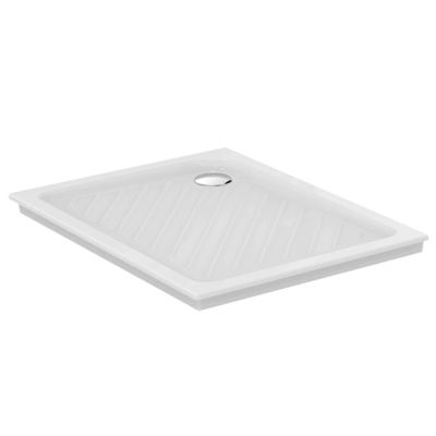 PORCHER Receveur antidérapant 90 x 90 Ulysse à encastrer ceramique carré blanc