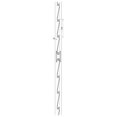 Portail 1/4 persienné battant Neva aluminium gris anthracite RAL 7021 l.350 x H.168 cm Klikstrom